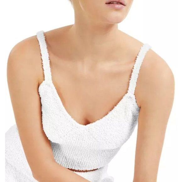 Culpos x Inc International Concepts Fuzzy Cropped Tank Top Size L NWT - Picture 1 of 3